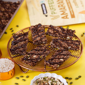 Urban Platter puffed amaranth cereal bowl with toppings