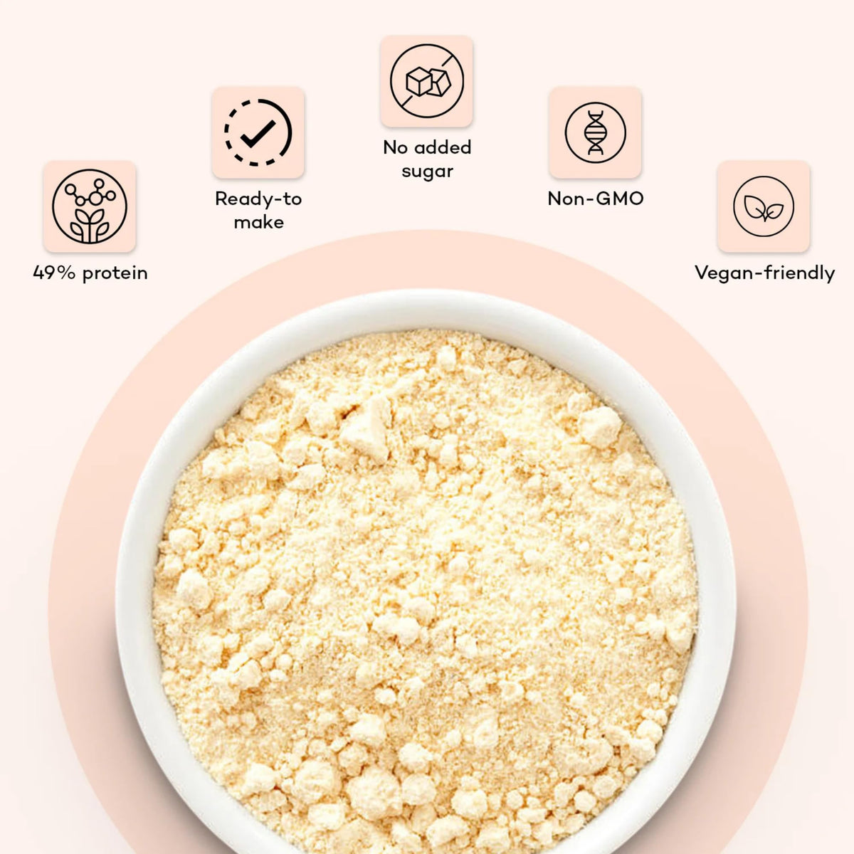 Urban Platter Soya Milk Powder jar closeup showing clean label
