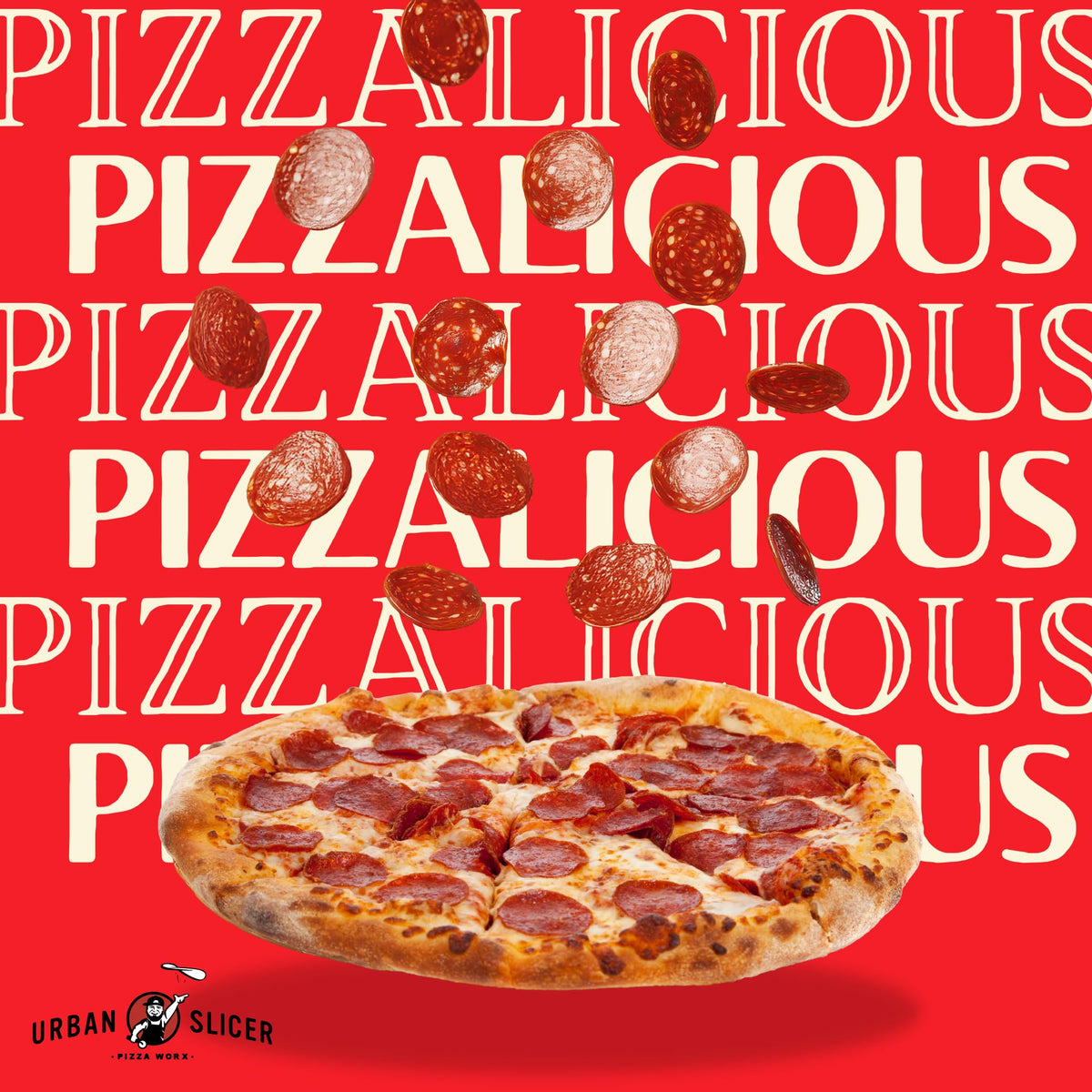 Kneading Urban Slicer dough to develop light, airy crust.