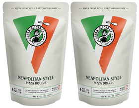 Urban Slicer Pizza Worx dough mix packaging shows two bags for home pizza.