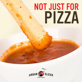 Urban Slicer Pizza Worx pasta dish with sauce shows versatility