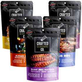 Urbani gift set on wood board for versatile grilling sessions