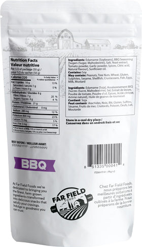 Urbani Far Field Crunchy Edamame four flavors display for variety and taste.