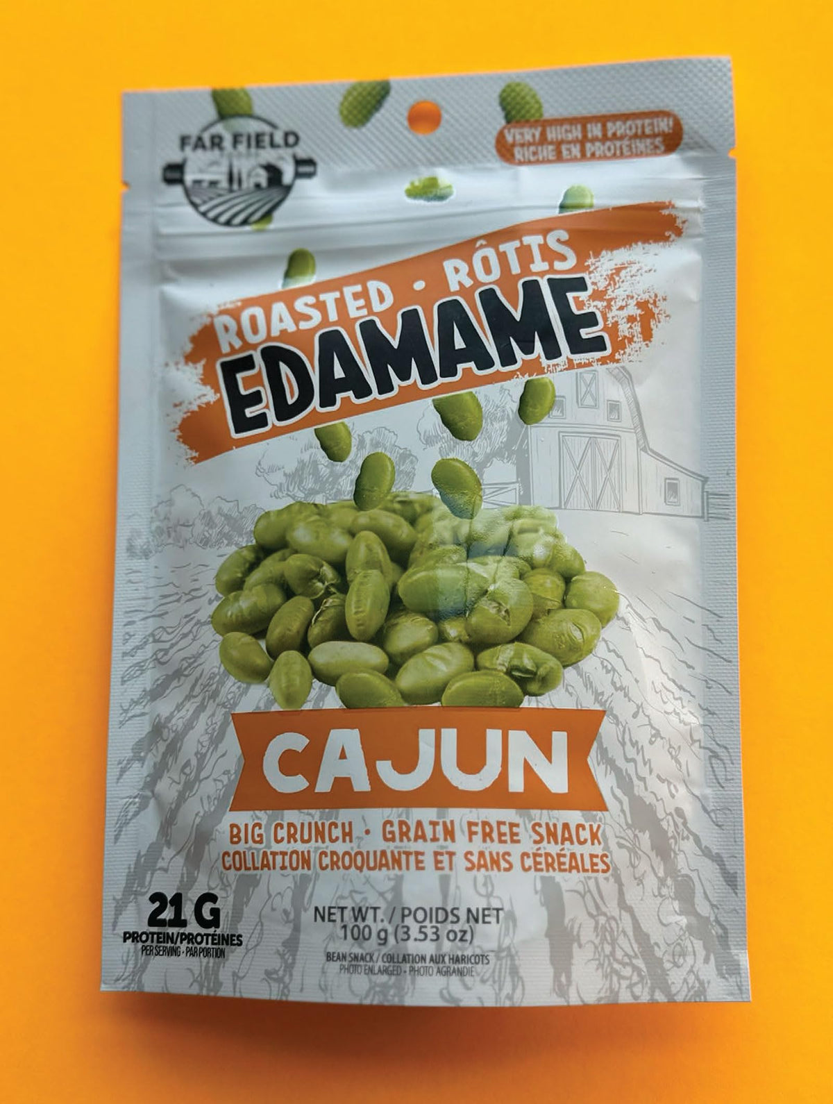 Urbani Far Field 42g protein per bag, plant-based energy for active routines.