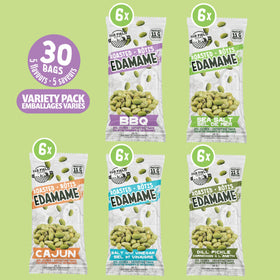 Urbani Far Field Edamame Cajun BBQ bag highlighting bold flavor and protein