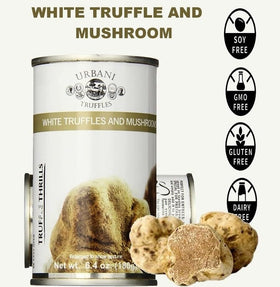 Urbani Truffles creamy sauce clinging to a risotto dish for texture.