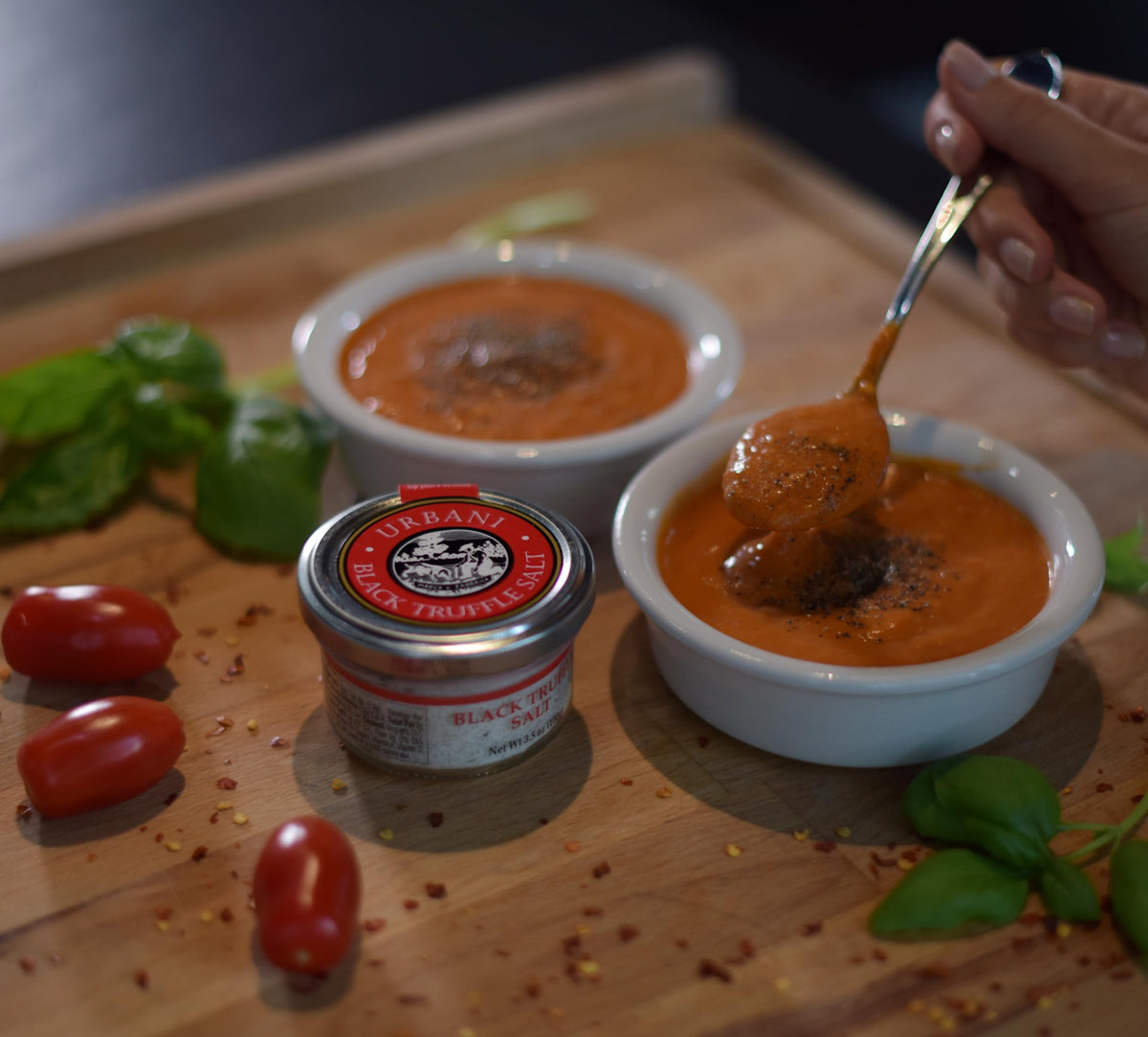 Urbani Truffles Guérande sea salt base crystals highlight premium seasoning.