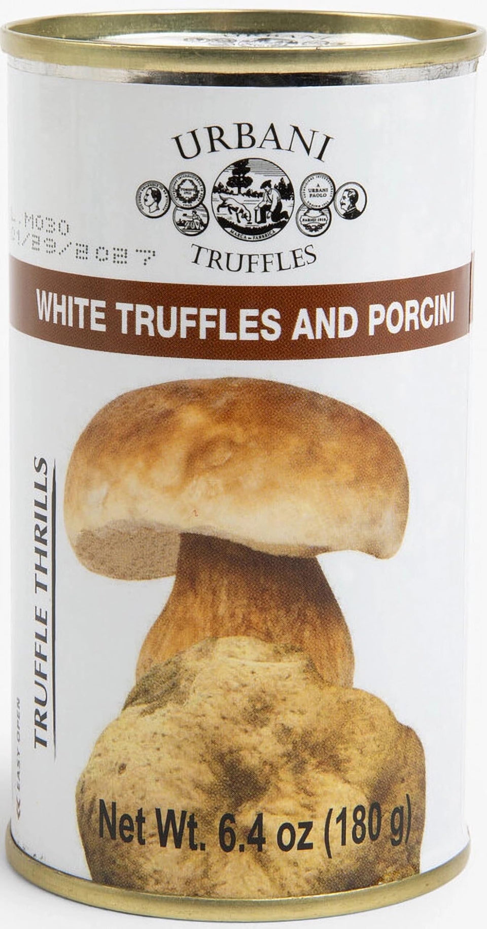 Urbani Truffles sauce jar close-up, premium aroma enhances pasta.