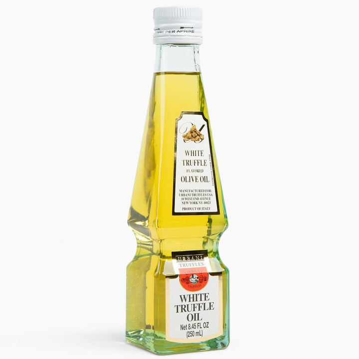 Urbani White Truffle Oil bottle enhances everyday meals with premium aroma.