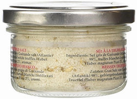 Urbani White Truffle Salt packaging gift tin signaling premium flavor.