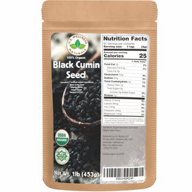 US Wellness Naturals Black Cumin Seed 1lb bulk packaging for easy storage.