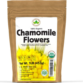 U.S. Wellness Naturals chamomile tea bulk bag ready for brewing and storage