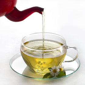 Warm cup of chamomile for a calming moment from U.S. Wellness Naturals
