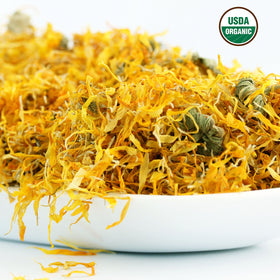 US Wellness Naturals Fayoum Oasis Calendula flowers from ethical, organic farms.