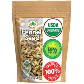 US Wellness Naturals fennel seeds bulk bag for pantry storage and cooking.