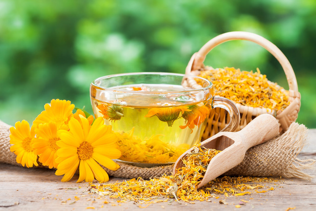 US Wellness Naturals Organic Calendula Tea bulk bag for easy home brewing.