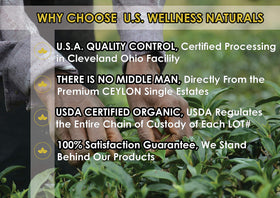 US Wellness Naturals organic certification stamp signals quality