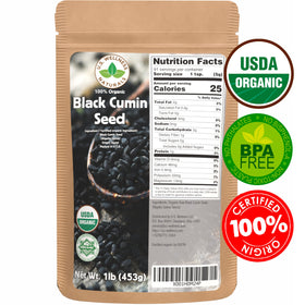 US Wellness Naturals black cumin seeds in a spice-ready setup for cooking.