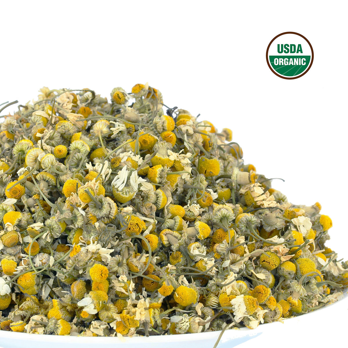 Steeping chamomile tea by U.S. Wellness Naturals releasing a soothing aroma