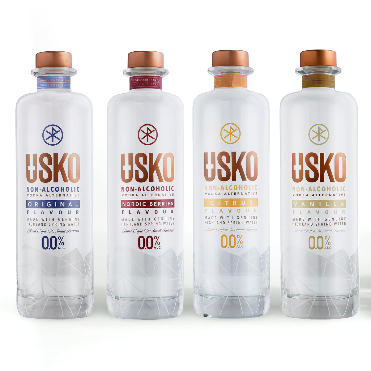USKO Vanilla non-alcoholic vodka with lime mocktail idea.
