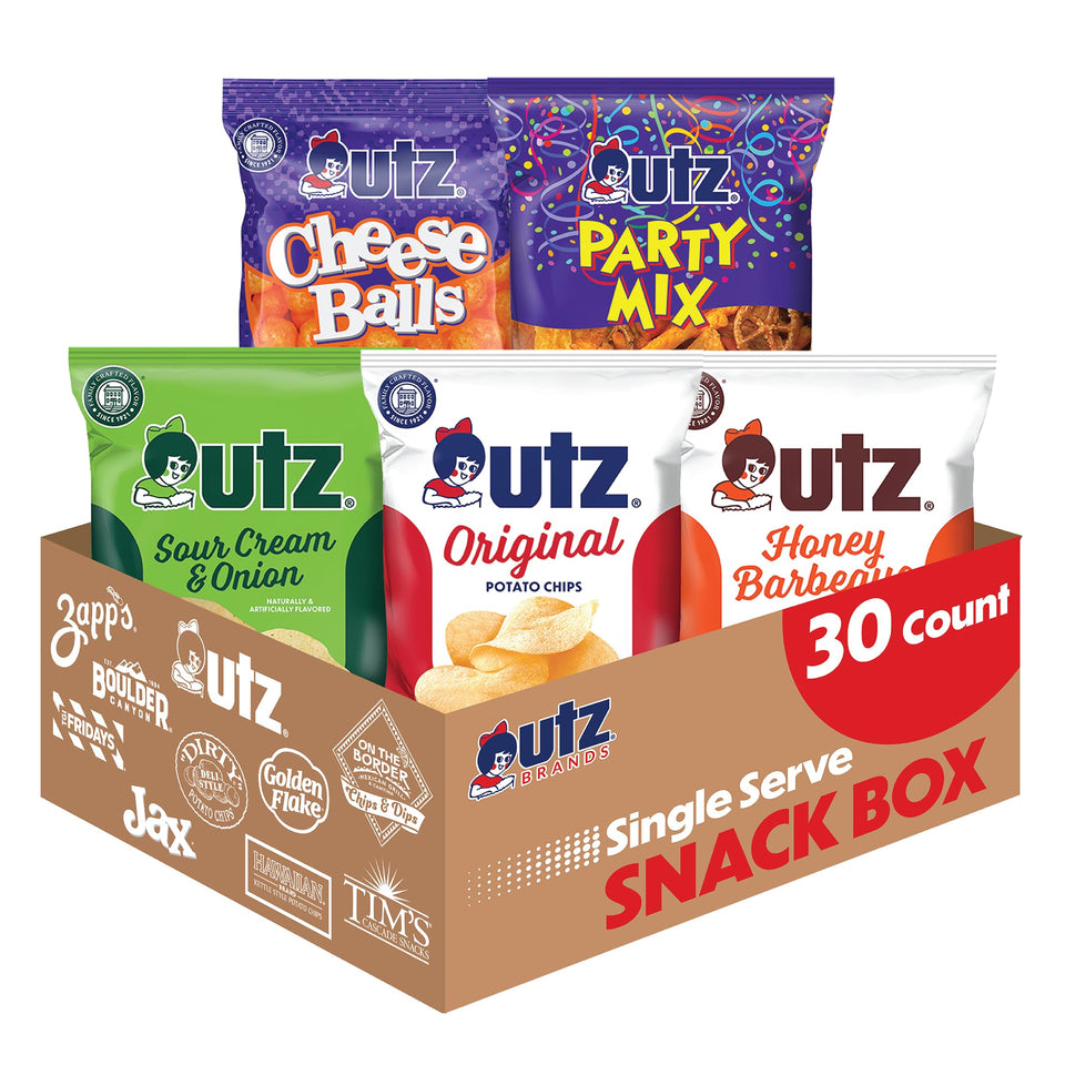 Utz Best of Utz 30-count snack box variety for easy sharing.