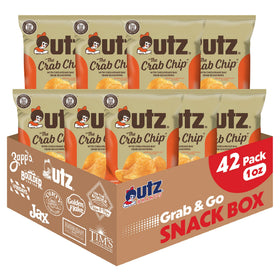 Utz Crab Chips 1oz bag showing crisp chips and branding for convenient snacking
