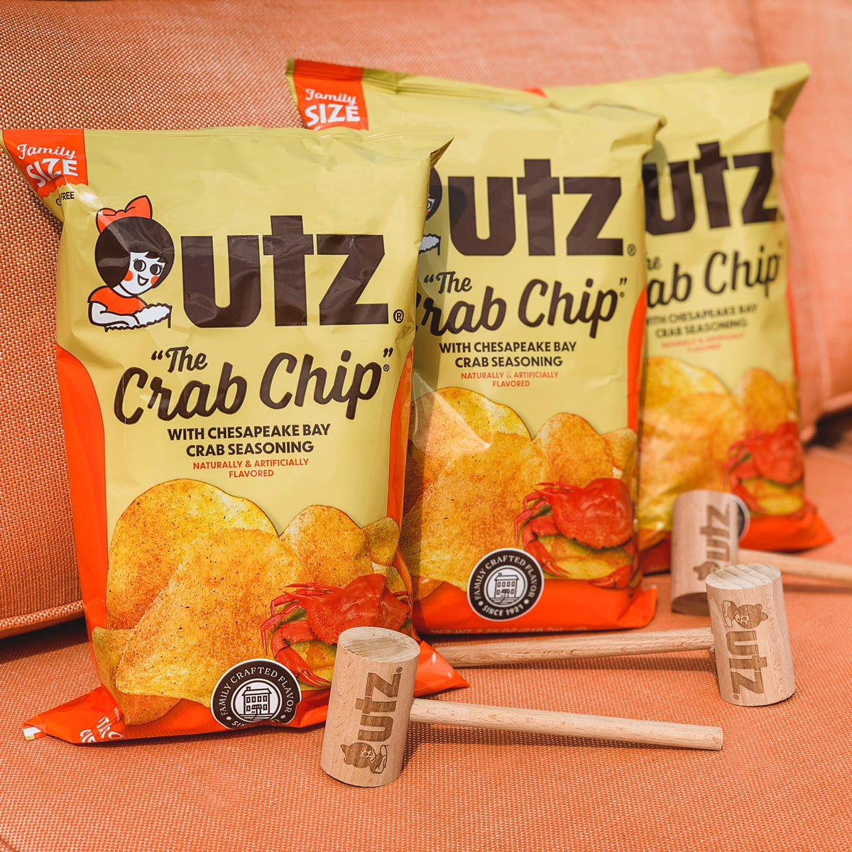 Eastern Shore inspired Utz Crab Chips flavor in a bag