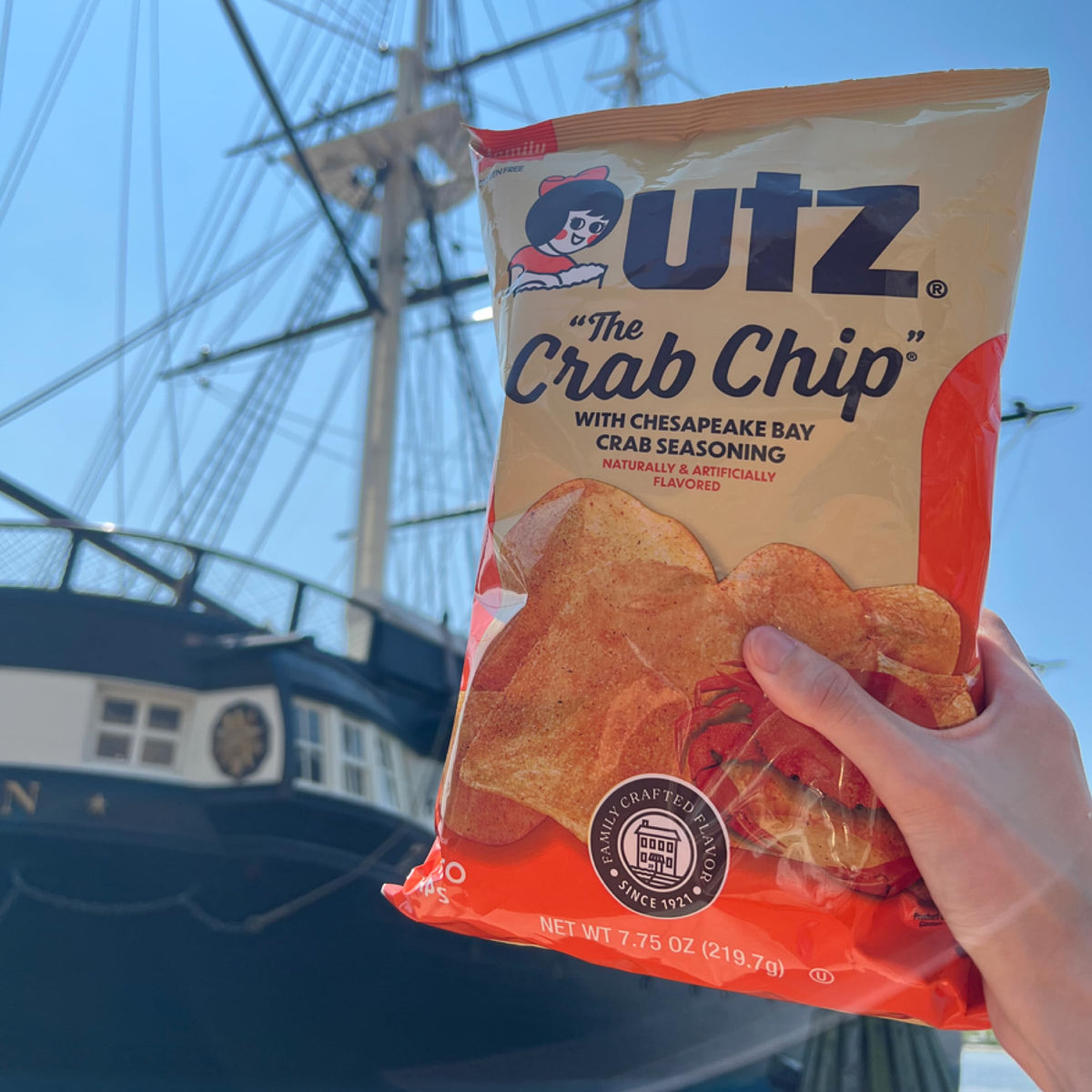 Gluten-free Utz Crab Chips with no trans fats and simple ingredients