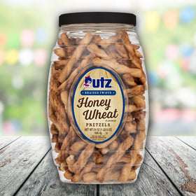 Utz Honey Wheat Pretzels paired with dip options for gatherings.