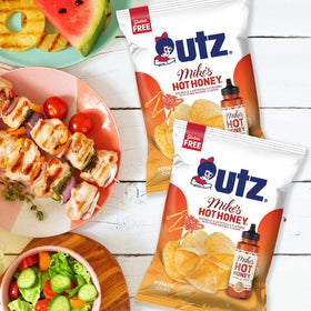 Utz Mike’s Hot Honey chips with dip pairing idea for entertaining.