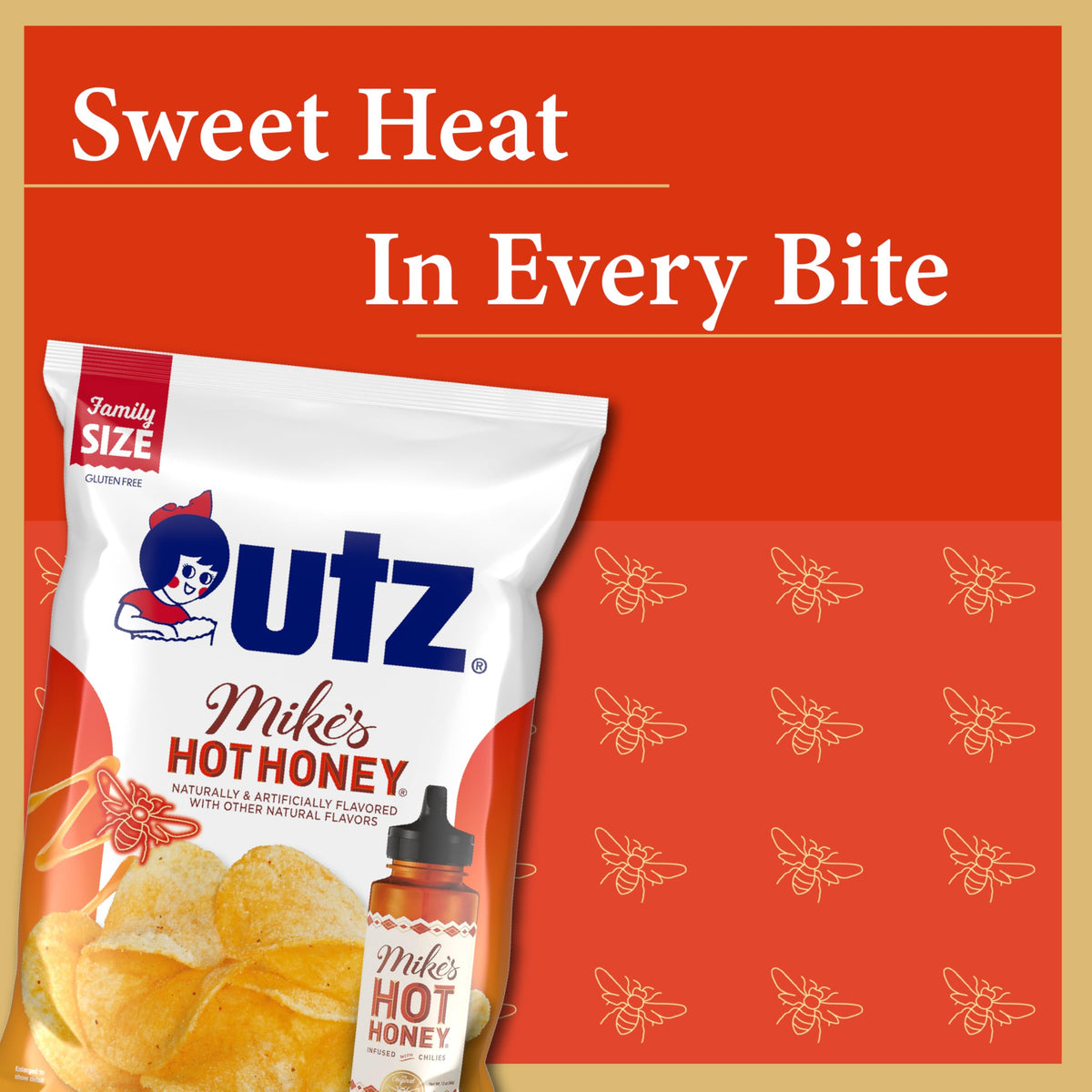 Utz Mike’s Hot Honey chips on a snack tray for game night.