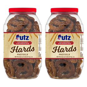 Utz Old Fashioned Sourdough Pretzels barrel twists, ideal for sharing.