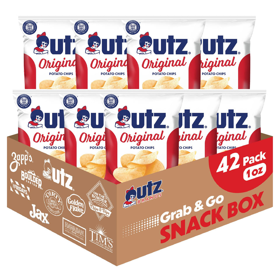 Utz Original Potato Chips 1oz bag front, ideal for on-the-go snacking