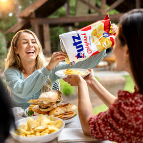 Utz Original chips close-up, crispy texture that satisfies cravings