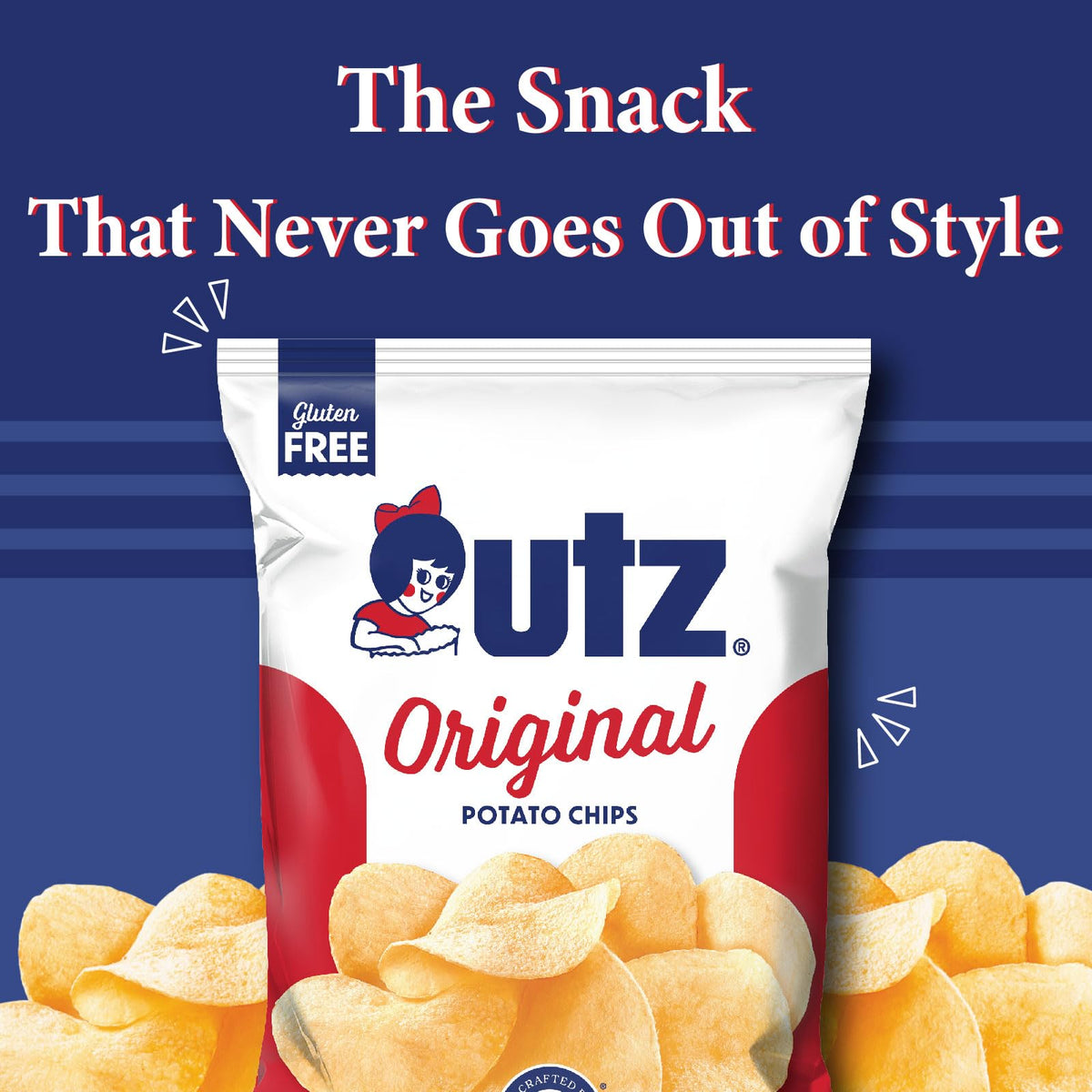 Utz Original chips gluten-free, kosher-certified crunch you can enjoy anywhere
