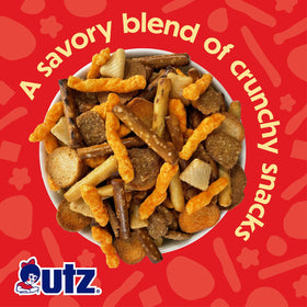 Re-seal cap on Utz Pub Mix barrel helps keep freshness.