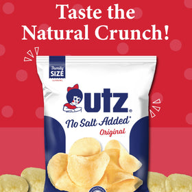 Utz No Salt Added 14-bag multipack front ideal for lunches and road trips