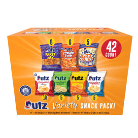 Utz Original Chips inside the 1 oz pack for on-the-go snacking