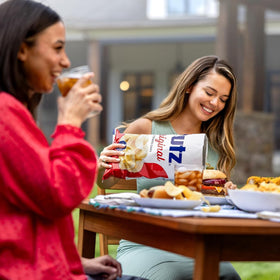 Utz Sour Cream and Onion Chips bring tangy flavor to snack breaks.
