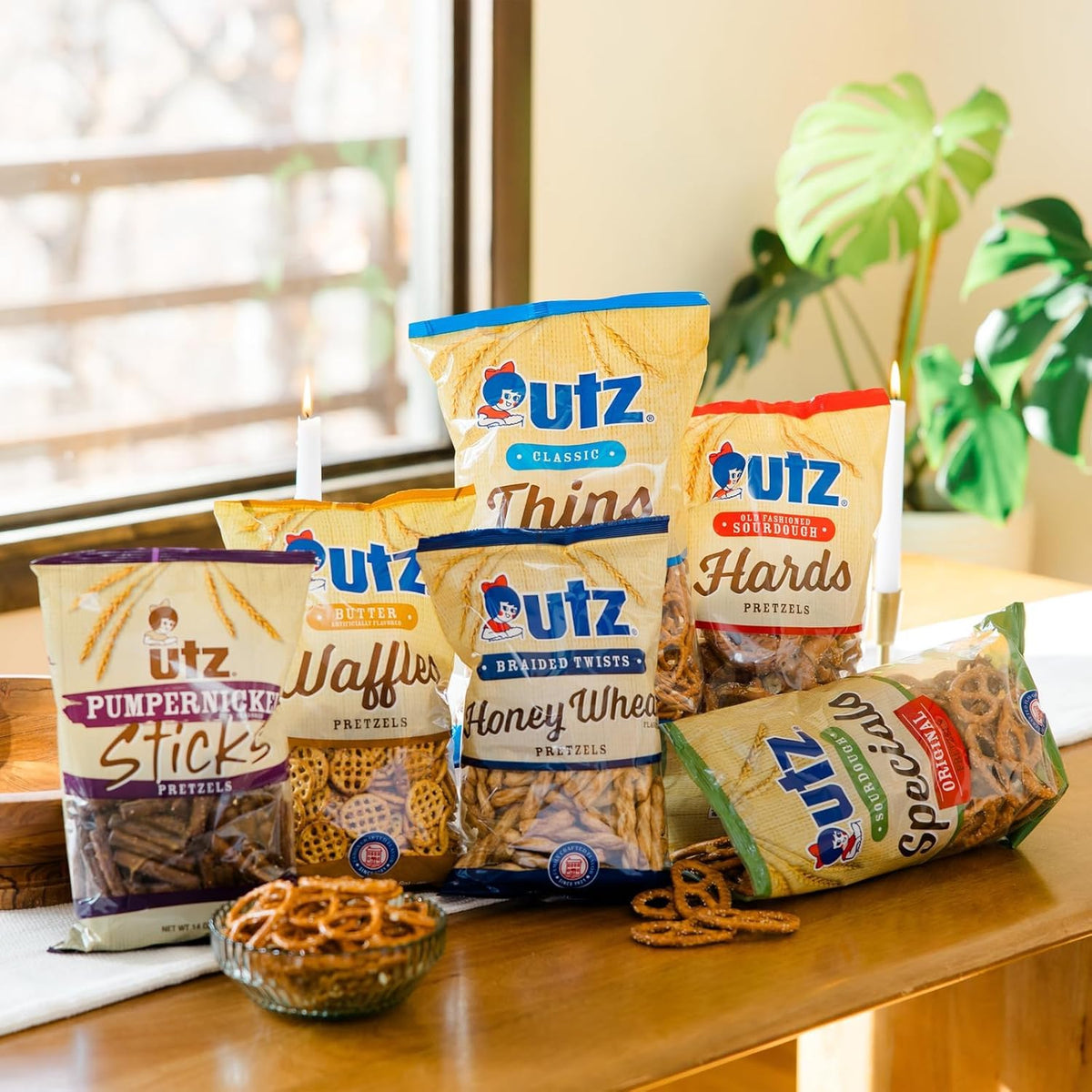 Pantry-ready Utz Sourdough Nuggets stored in a barrel for fast snacking