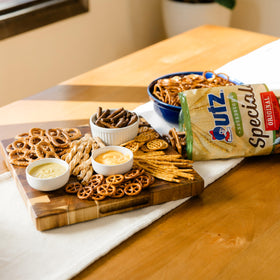 Kosher-certified Utz Sourdough Specials Pretzels logo visible.