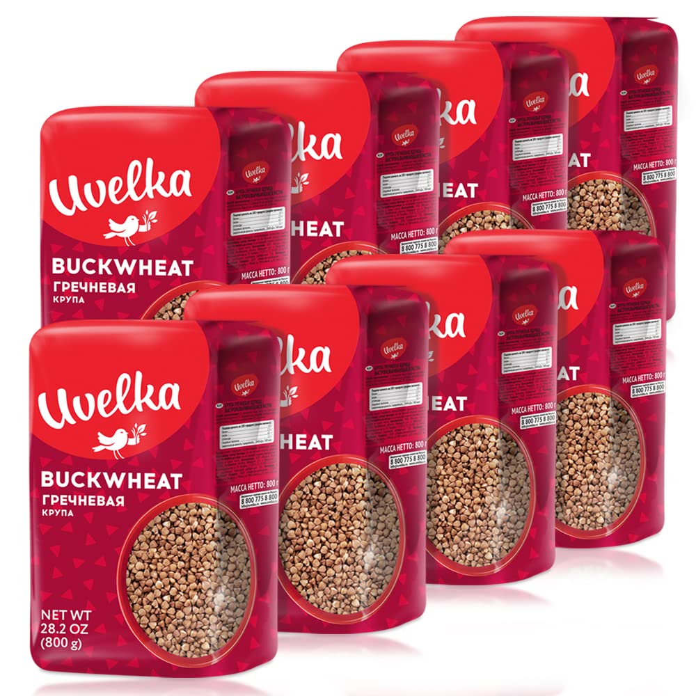 Uvelka Buckwheat Groats 800 g pack front view for a versatile pantry staple