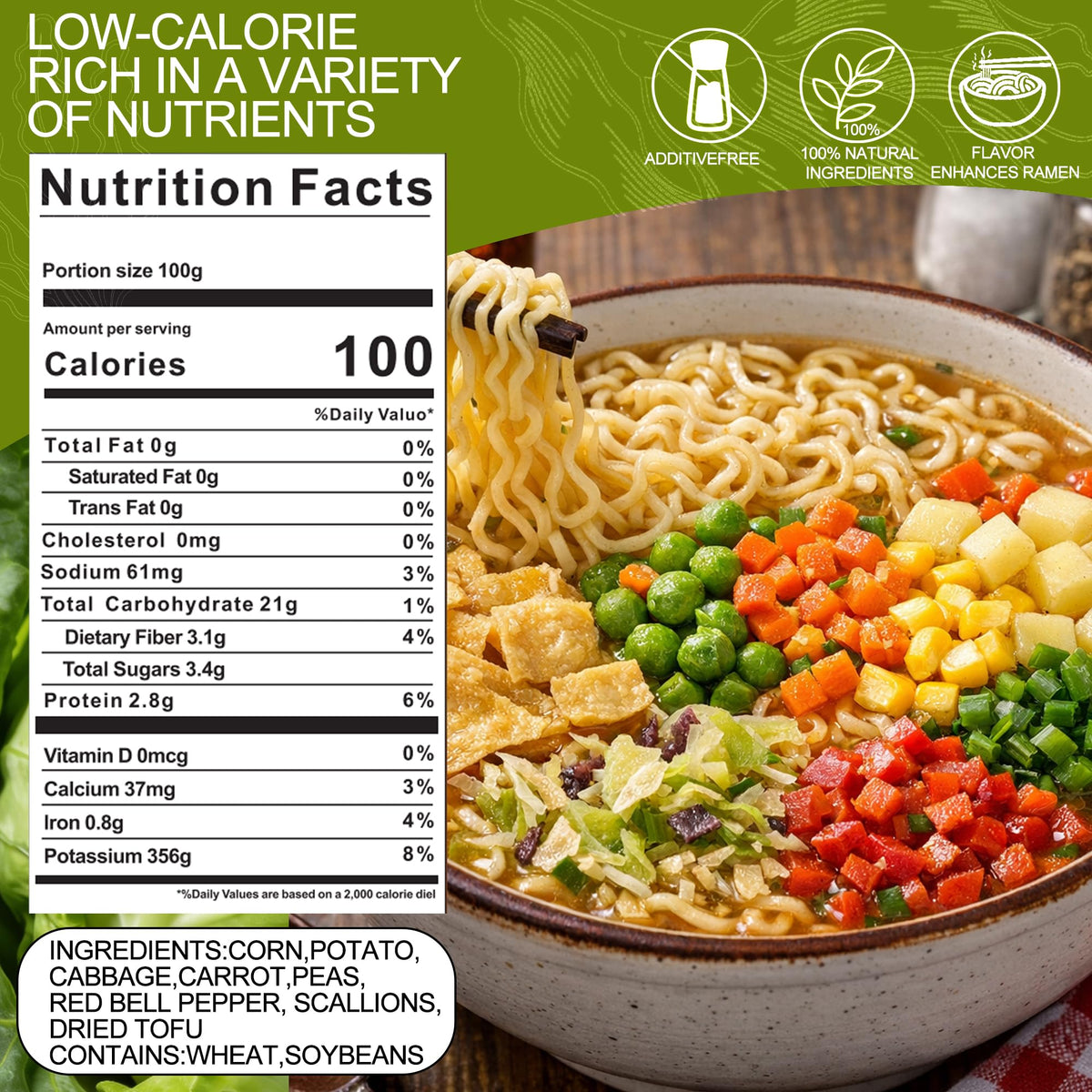 UWE KOETTER dehydrated vegetable blend close-up highlighting corn, potato, cabbage