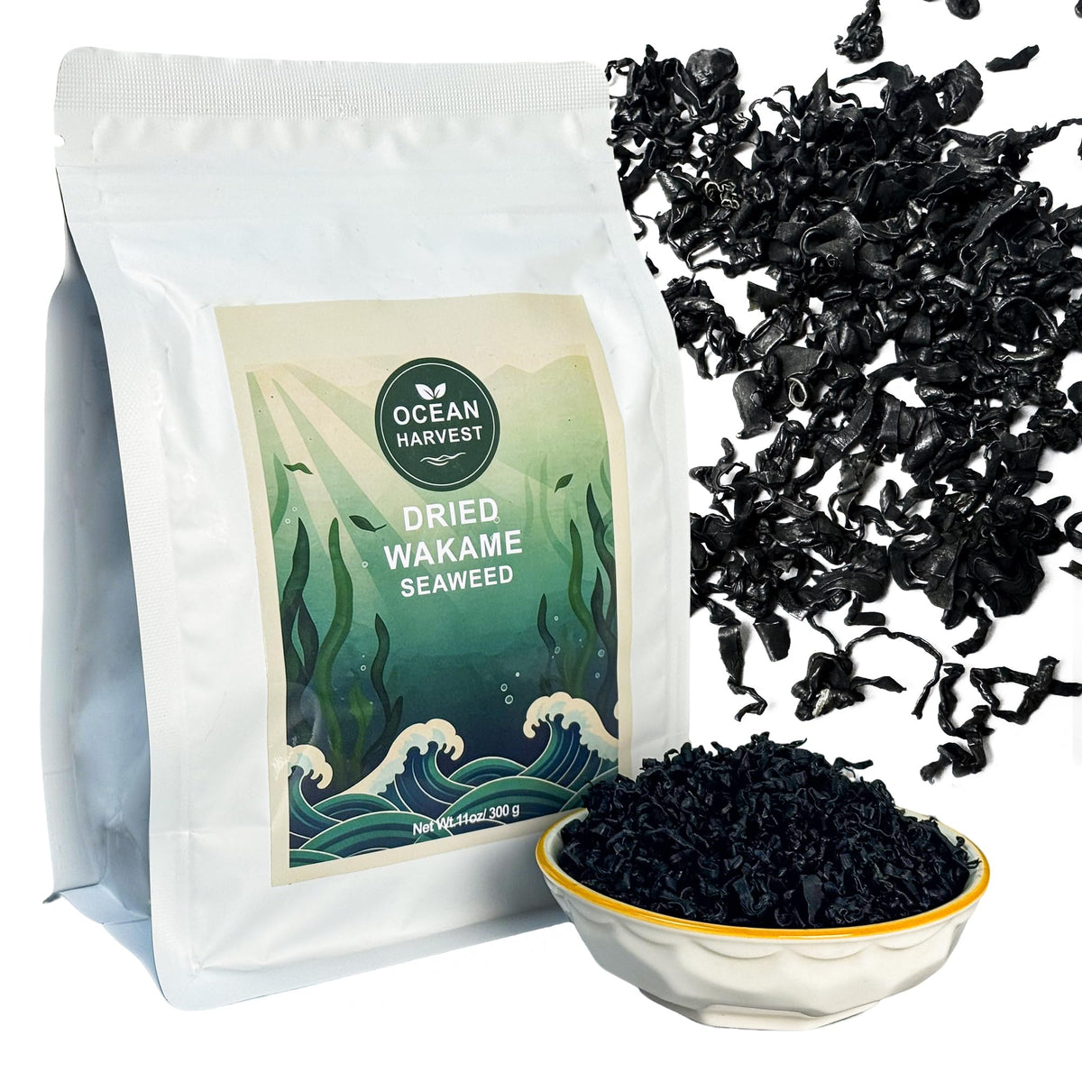 UWE KOETTER wakame dried seaweed bulk bag ideal for soups and salads.