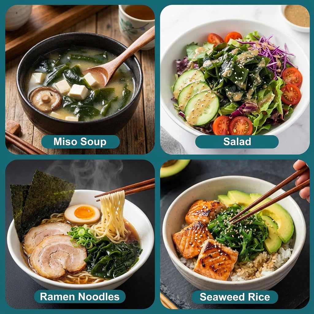 Savory umami wakame adds depth to stews and noodle bowls.