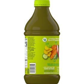 V8 Deliciously Green nutrition label emphasizing vitamins A and C and zinc