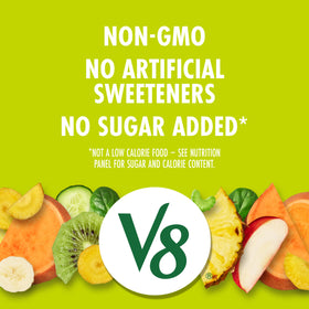 V8 Deliciously Green two servings per 8 oz, a convenient daily pick-me-up.