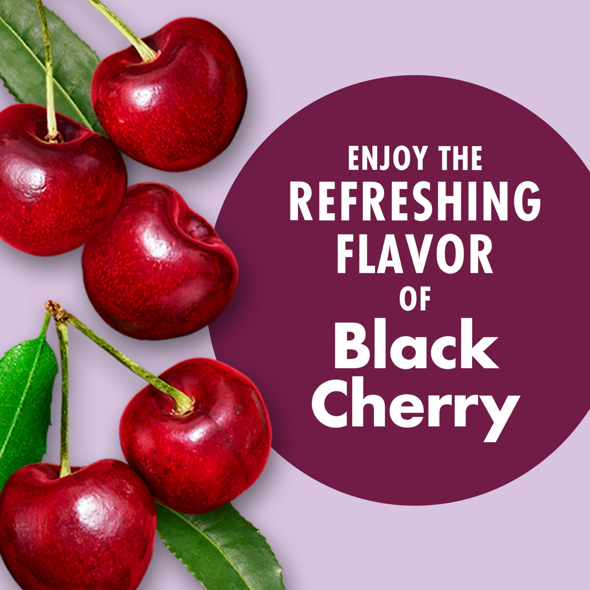 V8 Energy Black Cherry can close-up, non-GMO and gluten-free.