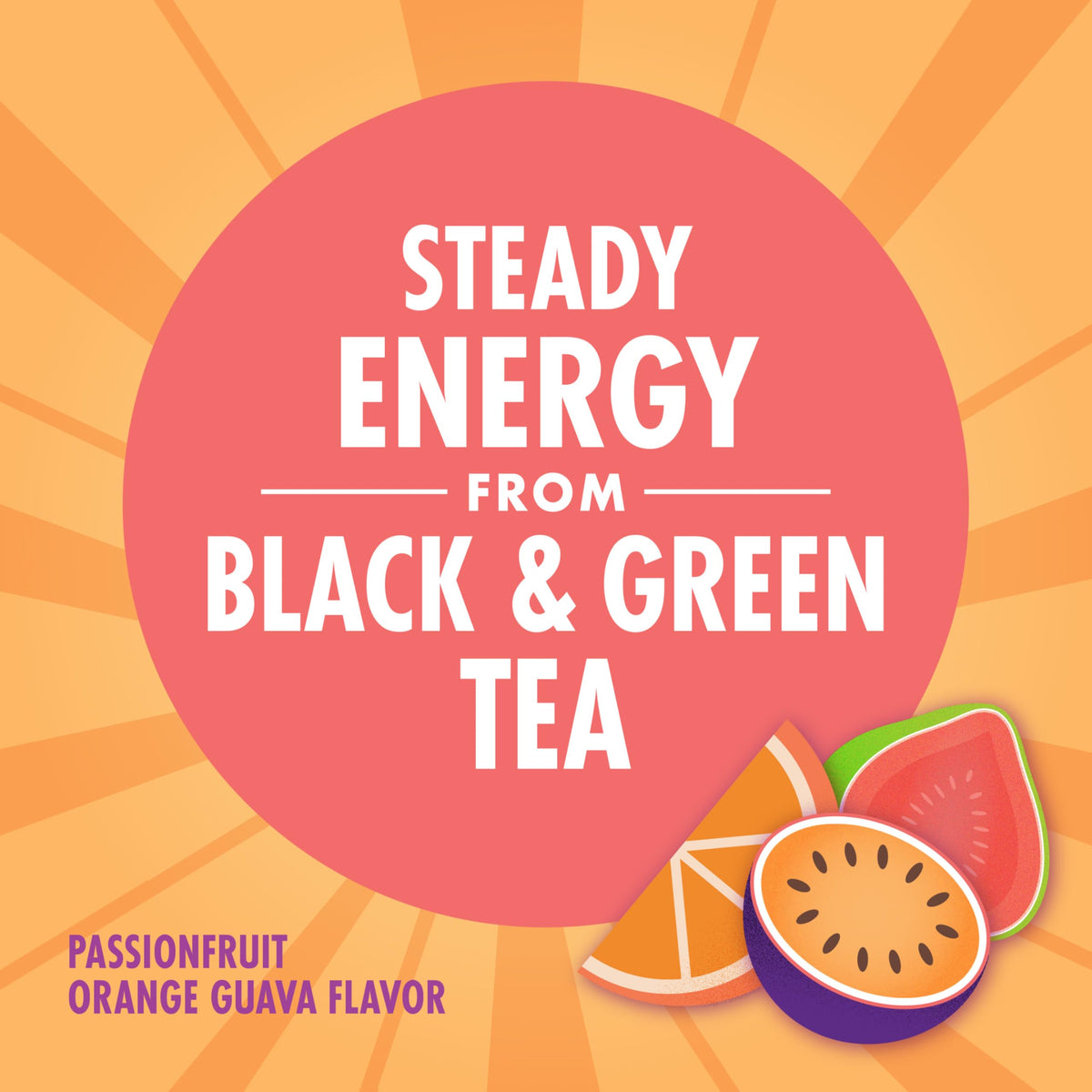 V8 +ENERGY juice blend ingredients visual highlighting fruit and vegetable content