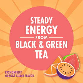 V8 +ENERGY juice blend ingredients visual highlighting fruit and vegetable content